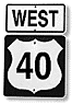 [Route 40 road sign]